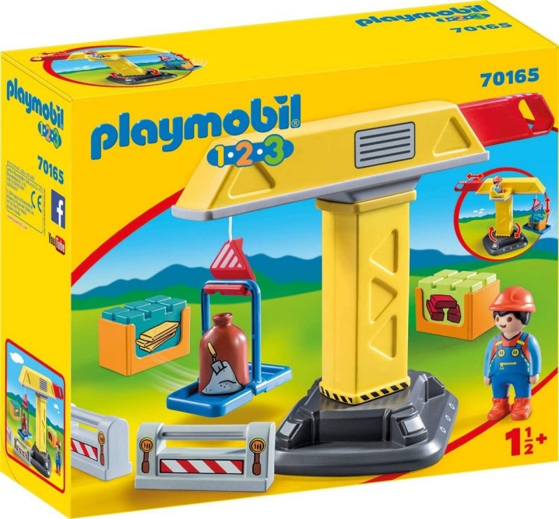 PLAYMOBIL 1-2-3 DŹWIG BUDOWLANY 70165 18M+