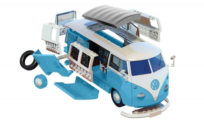 AIRFIX QUICKBUILD VW CAMPER BLUE J6024 5+