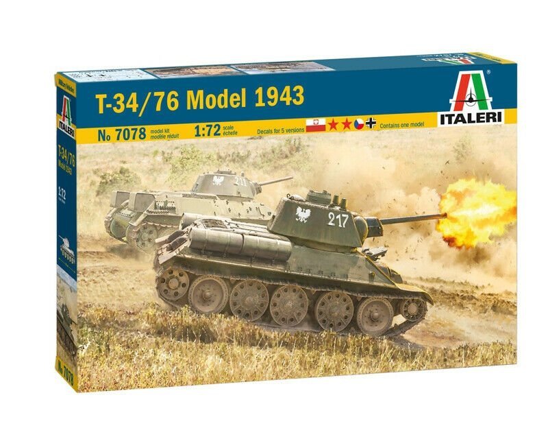 ITALERI T-34/76 MODEL 1943 7078 SKALA 1:72