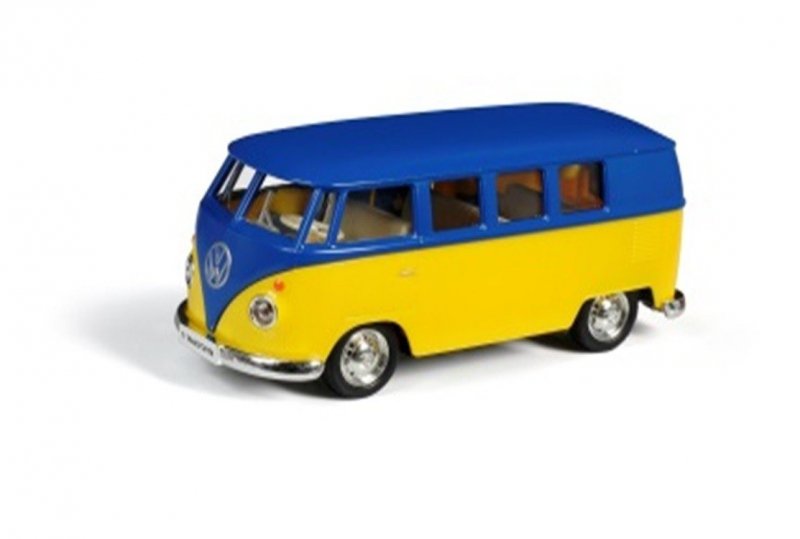 DAFFI VW SAMBA BUS (MATTE BLUE WITH YELLOW) 1:32 5+