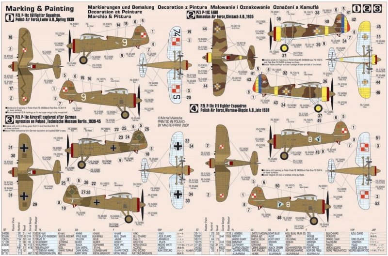 MISTERCRAFT P-11C SEPTEMBER 1939 B-7 SKALA 1:72