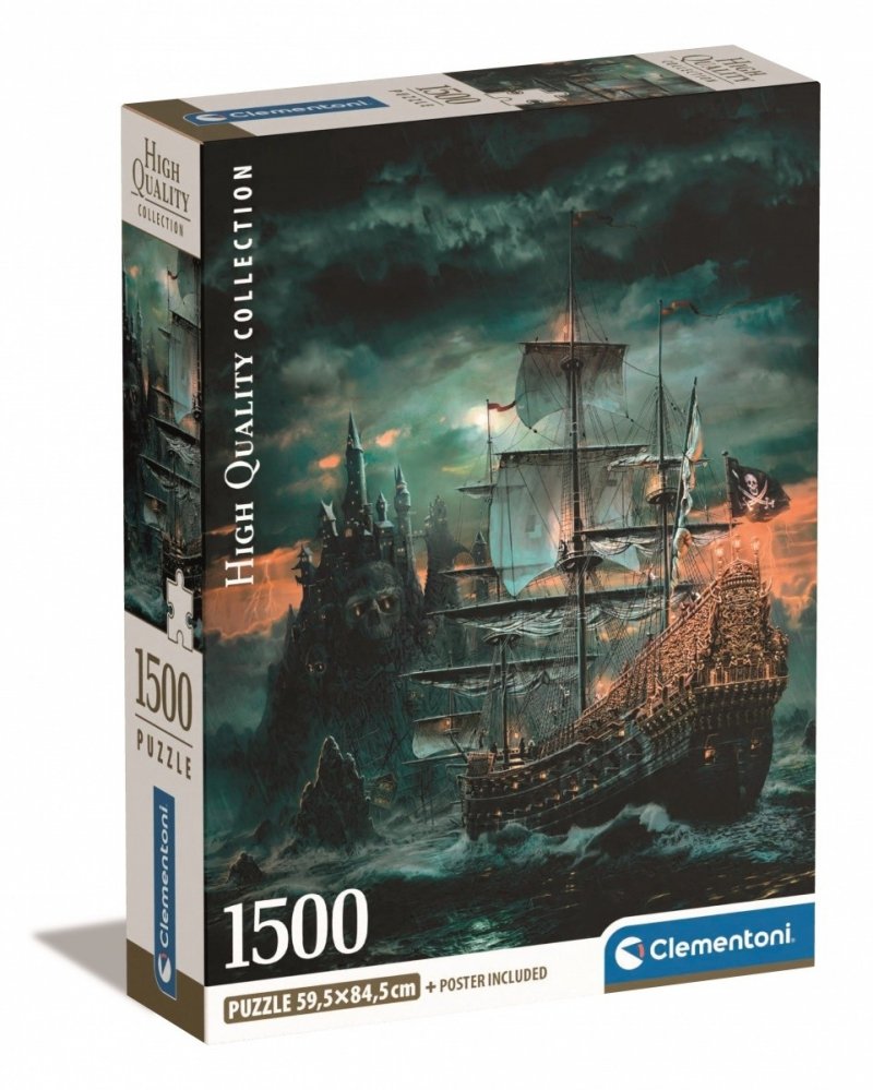 CLEMENTONI 1500 EL. COMPACT THE PIRATES SHIP 31719 PUZZLE 10+