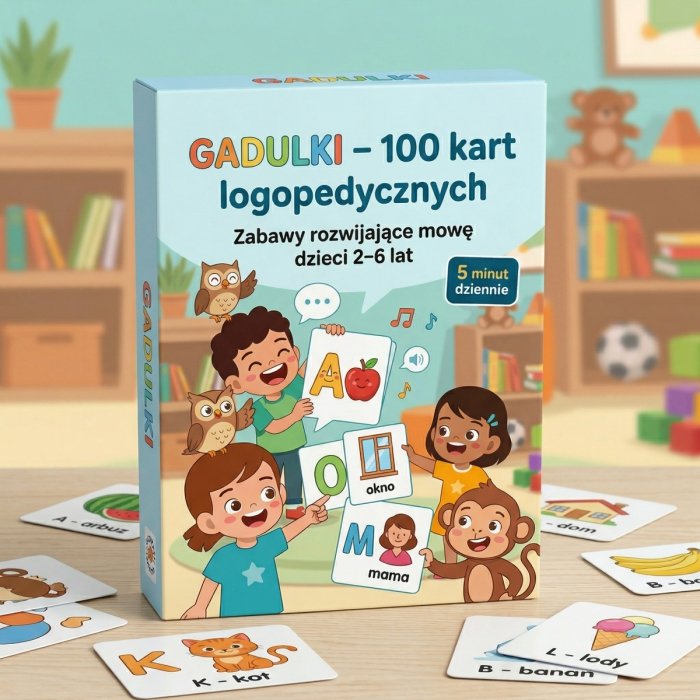 Gadulki.pl - 100 kart logopedycznych dla dzieci 2–6 lat (e-book)
