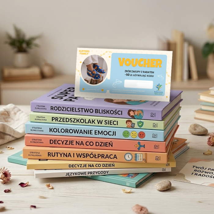   Pakiet 10 e-booków dla rodziców + Voucher 50 zł na kapcie 