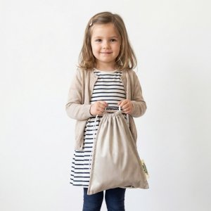    Worek do przedszkola, szkoły Beige (25 x 35 cm)