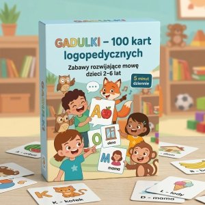 Gadulki.pl - 100 kart logopedycznych dla dzieci 2–6 lat (e-book) 