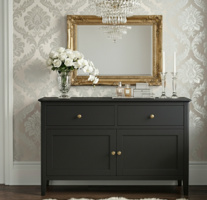 CZARNA KOMODA DARMA 2SZ.2D