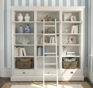 BIAŁA BIBLIOTEKA Z DRABINKĄ WALKIRIA