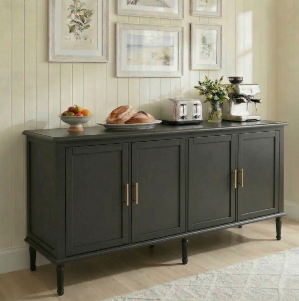 CZARNA KOMODA BELLA 4D.