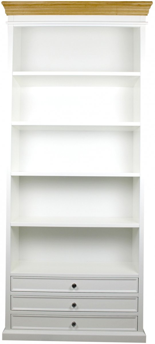 BIBLIOTECZKA W STYLU PROWANSALSKIM NORTH Z DĘBOWYM WIEŃCEM GÓRNYM