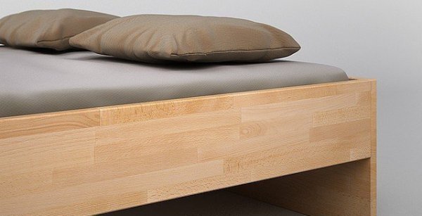 NOWOCZESNE BUKOWE ŁÓŻKO SIMPLE