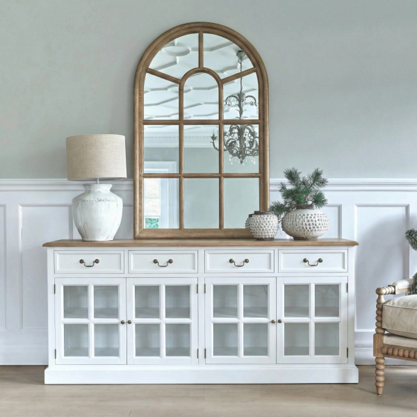 BIAŁA KOMODA TEUS 4D. 