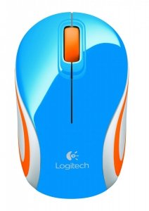 Logitech M187 Wireless Mini Maus biały-blau-orange
