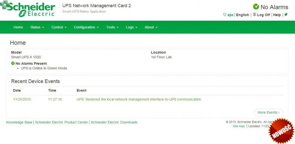 AP9641 Karta zarządzająca UPS Network Management Card 3 z opcją monitorowania środowiska