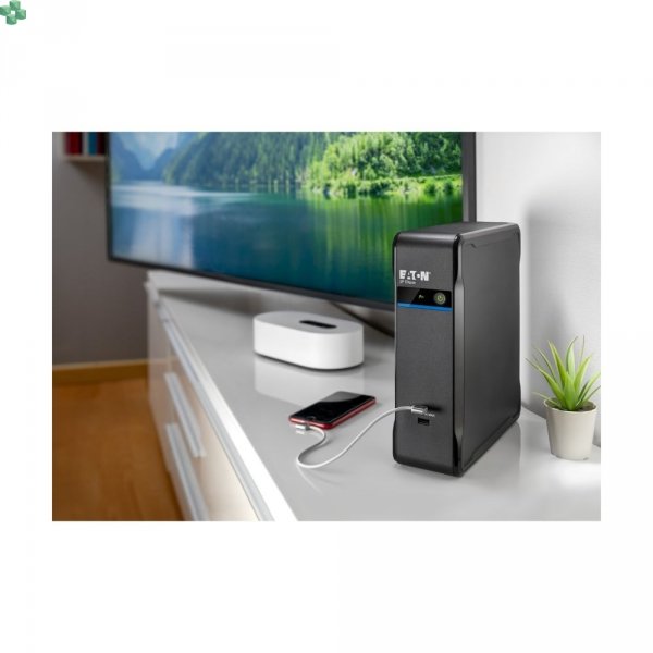 3P700UF UPS Eaton 3P Ellipse USB FR, 700 VA, 420 W, wejście: C14, gniazda: (3) francuskie, (1) francuskie tylko z ochroną przepięciową, ładowanie USB, tower