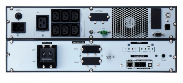 SRVL3KRILRK Zasilacz APC Easy UPS On-Line SRV 3000VA /2700W, Rack Mount z zestawem szyn, baterią litowo-jonową, 4U, EPO, 6x IEC C13, 1x IEC C19, Intelligent Card Slot, LCD, 230V, wydłużony czas podtrzymania