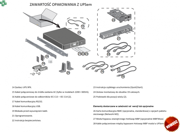 9PX2200IRT2U-L Zasilacz UPS Eaton 9PX 2200VA/2200W 2U, on-line, z baterią litowo-jonową