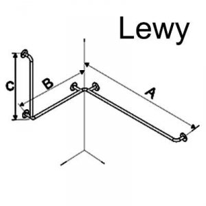 Uchwyty Wannowo-Prysznicowe Poziomo-Pionowe  INOX  fi 25mm - Różne Rodzaje