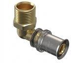 Kolano 16x1/2 GZ ALUPEX Zaciskane M5 Wavin