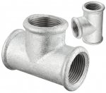 TRÓJNIK OCYNKOWANY OCYNK W/W 1/2 CALA DN15 RÓWNOPRZELOTOWY ŻELIWNY SOLIDNY
