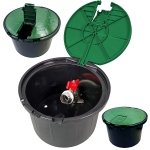 STUDZIENKA OUT SKRZYNKA POBORU WODY Z ZAWOREM KULOWYM 3/4 Z KLAPKĄ ZIELONA