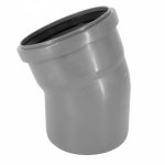 KOLANO KOLANKO KANALIZACYJNE SZARE 110mm 15° PCV PP