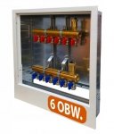 ROZDZIELACZ 6 OBWODÓW MOSIĘŻNY DO OGRZEWANIA SZAFKA ZAWORKI PEX ALUPEX 16mm