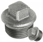 KOREK OCYNK GWINT 2 DN50 ZAŚLEPKA KAPA STAL Z OBRZEŻEM ŻELIWNY OCYNKOWANY