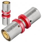 ZŁĄCZKA MUFKA RÓWNOPRZELOTOWA ZAPRASOWYWANA PEX ALUPEX PERT Ø 16x16 TYP U  FZZ-003.16X16.ZŁ-2