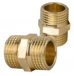 NYPEL MOSIĘŻNY ZŁĄCZKA MOSIĘŻNA RÓWNOPRZELOTOWY Ø 1/2'' CALA DN15 SOLIDNY K-280.NYPEL.15.Y. 
