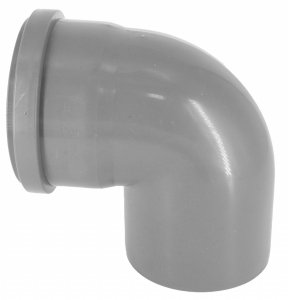 KOLANO KOLANKO KANALIZACYJNE SZARE 110mm 90° PCV PP