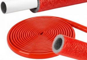 IZOLACJA OTULINA NA RURĘ PEX MIEDZIANĄ FI 35/6mm CZERWONA W KRĘGU KRĄG 10m