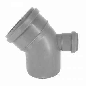 KOLANO KANALIZACYJNE 110 mm 45° PCV Redukcyjne Odejście TYLNE 50 mm Kolanko
