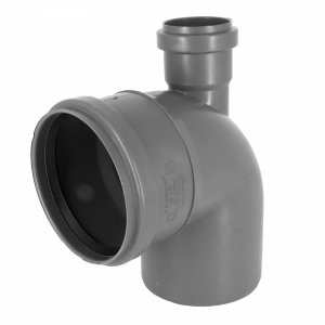 KOLANO KANALIZACYJNE 110 mm 90° PCV Redukcyjne Odejście GÓRNE 50 mm Kolanko
