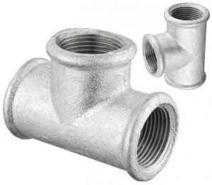 TRÓJNIK OCYNKOWANY OCYNK W/W 1/2 CALA DN15 RÓWNOPRZELOTOWY ŻELIWNY SOLIDNY