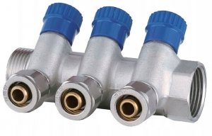 ROZDZIELACZ PEX 1” x 16 mm 3 OBWODY SEKCJE DO WODY ZIMNEJ