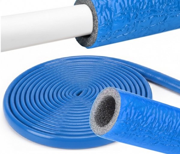 IZOLACJA OTULINA NA RURĘ PEX MIEDZIANĄ FI 28/6mm NIEBIESKA W KRĘGU KRĄG 10m
