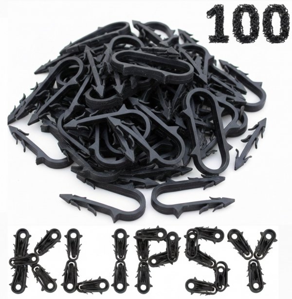 KLIPSY SPINKA DO RURY PEX PERT ALUPEX PODŁOGÓWKI KOMPLET DŁUGIE 50mm 100szt