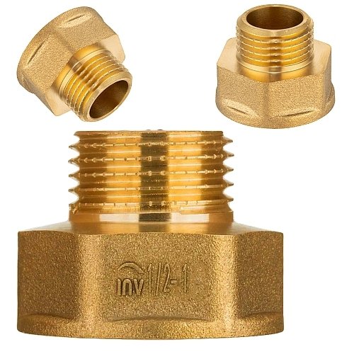 PRZEDŁUŻKA REDUKCJA WYDŁUŻKA REDUKCYJNA ZŁĄCZKA 1"x1/2" REDUKCJA MOSIĘŻNA