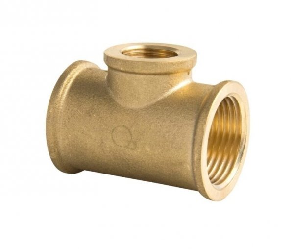 TRÓJNIK MOSIĘŻNY ZŁĄCZKA MOSIĘŻNA REDUKCYJNY 1'' / 3/4&quot; / 1&quot; CAL DN25/20/25 SOLIDNY MOCNY K-130R.TR-RE.25-20-25.Y.