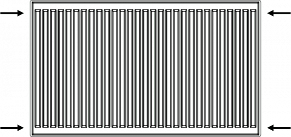 GRZEJNIK DIAMOND TYP C22 600X600 PŁYTOWY STALOWY PODŁĄCZENIE BOCZNE