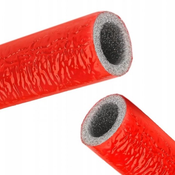 IZOLACJA OTULINA NA RURĘ PEX MIEDZIANĄ FI 15/6mm CZERWONA W KRĘGU KRĄG 10m