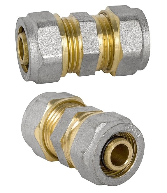 MUFA MUFKA ZŁĄCZKA RÓWNOPRZELOTOWA PEX ALUPEX SKRĘCANA FI 16 mm x 16 mm