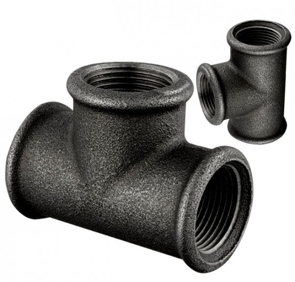 TRÓJNIK CZARNY FI 3/4'' CALA TROJAK RÓWNOPRZELOTOWY STAL DN20 ŻELIWNY