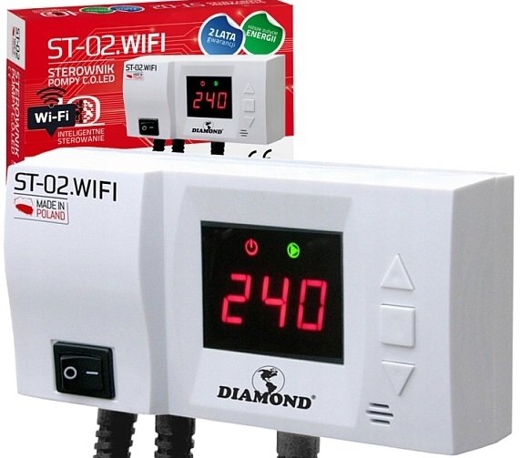 STEROWNIK REGULATOR POMPY C.O. LED PIECA KOTŁA ST-02 WIFI ANTYSTOP (CS-07)
