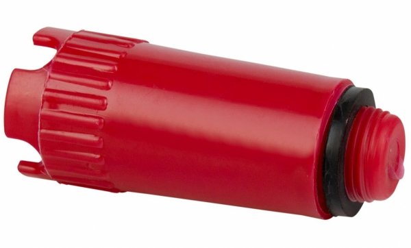 KOREK ZAŚLEPKA DO PRÓB SZCZELNOŚCI CIŚNIENIA FI 1/2" CZERWONY PLASTIKOWY KOREK PS.CZ-1/2