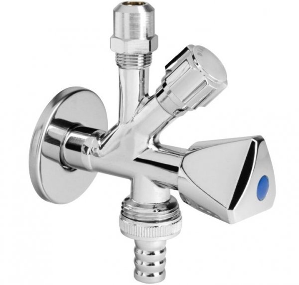 ZAWÓR KUREK DO BATERII PRALKI ZMYWARKI KOMBI KOMBINOWANY 1/2''x3/4''x3/8'' DIAMOND ART.268.1/2X3/4X3/8|}10