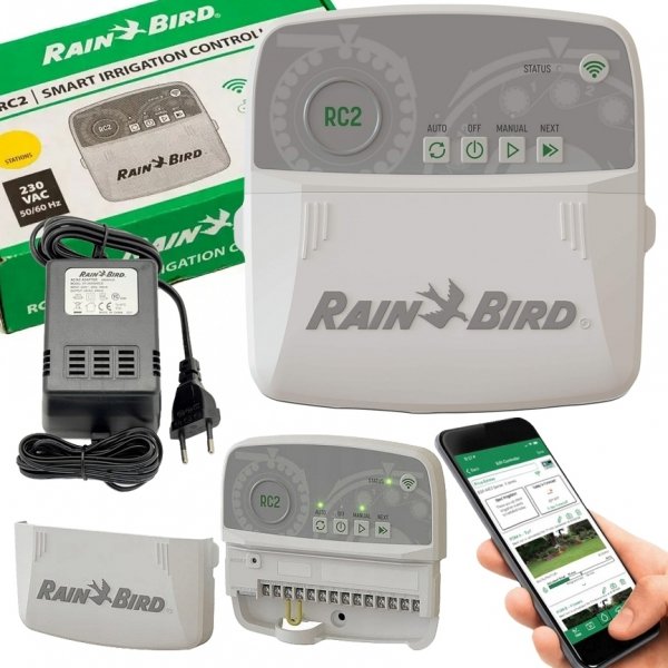 RAIN BIRD STEROWNIK DO NAWADNIANIA RC2 6 sekcji Wewnętrzny z Modułem Wi-Fi