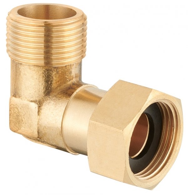 ŚRUBUNEK PÓŁŚRUBUNEK RÓWNOPRZELOTOWY MOSIĘŻNY Z USZCZELKĄ 3/4" DN20 KĄTOWY