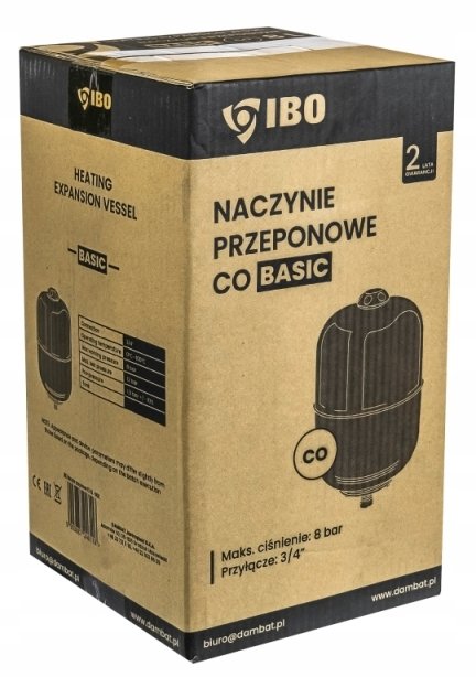 NACZYNIE NACZYNKO PRZEPONOWE WZBIORCZE ZBIORNIK DO INSTALACJI C.O. 12L BASIC